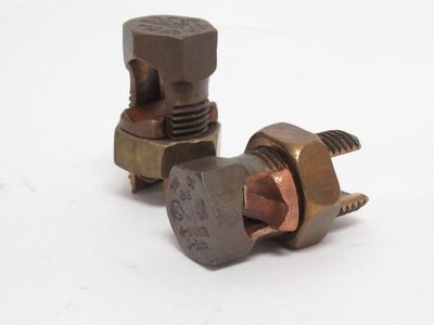 192416 New-No Box; ABB 10H Lot-2 Split-Bolt Connectors; Tap 1/0 Str-4