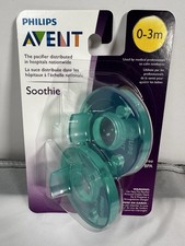 4 Packs Philips Avent Soothie Paclfler Green Newborn 0-3m pacifier