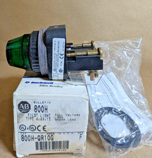 Allen-Bradley 800H-QR10G Pilot Light, Green, Full Voltage, 120VAC New in Box 