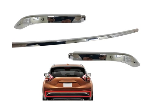 New Fits 2015-2024 Nissan Murano Left Right Center Rear Bumper Chrome Molding