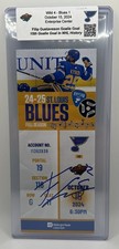 Filip Gustavsson Signed Goalie Goal 10/15/2024 Full Ticket MIN vs STL