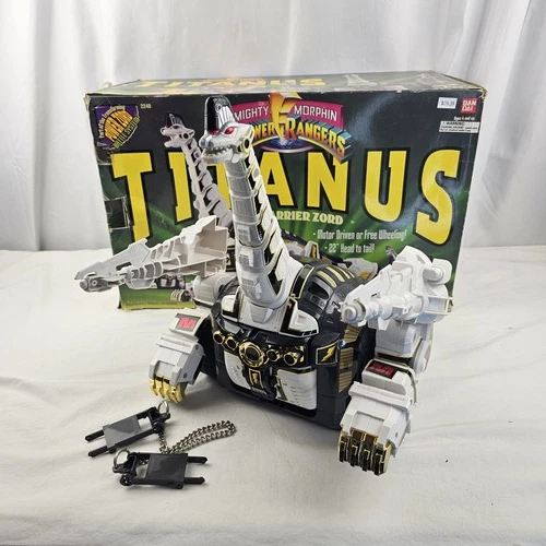 VTG 1993 Mighty Morphin Power Rangers Titanus Carrier Zord Complete Works