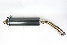 Delkevic Motorcycle 450mm Oval Carbon Exhaust Silencer End Can with Strap