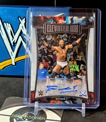 Booker T 2025 Topps Exalted WWE ELEVATED INK BASE AUTO Signature 5-Time  