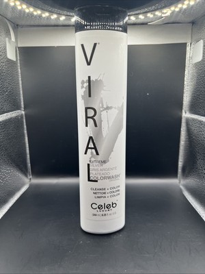 Celeb Luxury Viral Extreme Silver Color Wash Color Depositing Shampoo 8.25 Fl Oz