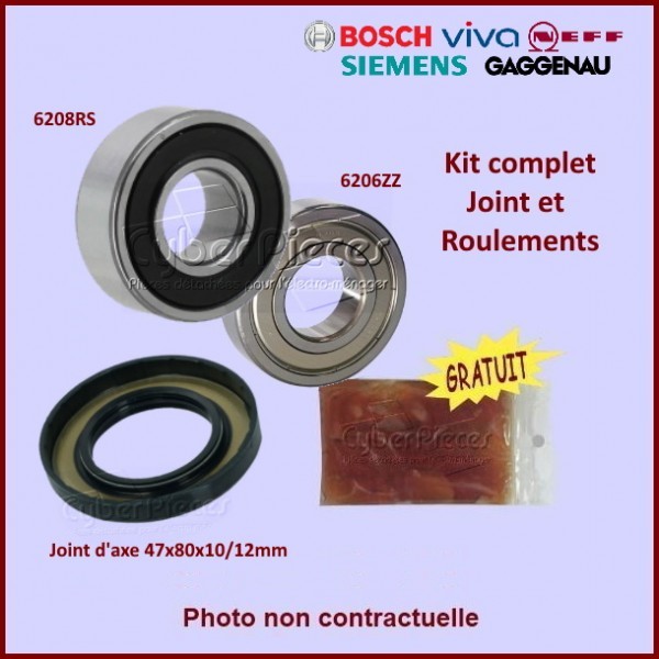 Kit palier 10kg Bosch Siemens contre le bruit d'essorage machine