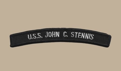 US Navy CVN-74 USS John C. Stennis Aircraft Carrier UIM Rocker Tab (01)