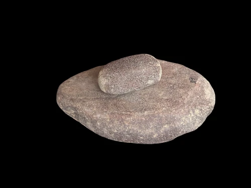 Old Aboriginal Stone Mortar & Hammerstone - Bilpa Broken Hill NSW pre 1960's