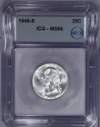 1946-S Washington Quarter 25C ICG MS66