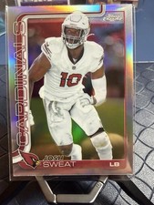 2025 Topps Chrome Josh Sweat Silver Holo Refractor Arizona Cardinals