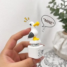 Seagull Mine Keychain,Button with Sound Rechargeable Keyboard Clicker Fidget Toy