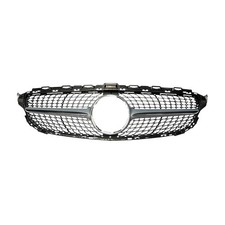 Genuine Mercedes W205 C-Class Front Grille Chrome Diamond Look Silver Metallic