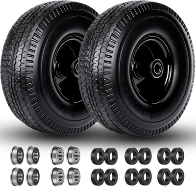 #ad 4.10 3.50 4quot; Tire and Wheel 10quot; Solid Tire 5 8quot; Bearing with 3 4quot; amp; 1 2quot; Extra $54.47