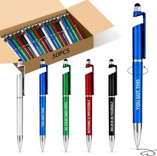 50 Pcs Inspirational Pens Batch, Motivational Ballpoint Pen with Stylus Tip F...