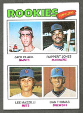 1977 Topps Rookie Outfielders #488 Jack Clark Ruppert Jones Lee Mazzilli Thomas