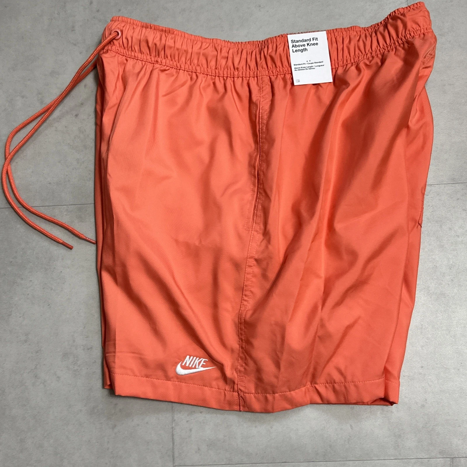 Nike Club Sportswear Woven Lined Men’s Size M Flow Deep Coral Shorts