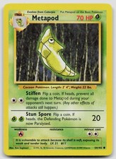METAPOD 54/102 COMMON BASE SET UNLIMITED POKEMON LP