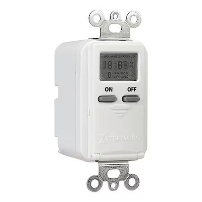 Intermatic Ei500wc Digital Timer, 7-Day, Spst, 120 V, White