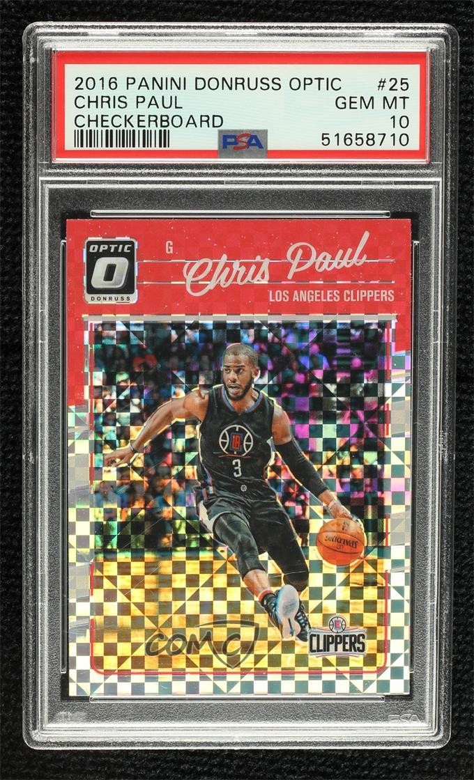 2016-17 Panini Donruss Optic Checkerboard Prizm Chris Paul #25 PSA 10 GEM MT