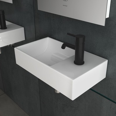 Alpenberger Keramik Hänge Waschbecken Waschtisch 45 cm Handwaschbecken Gäste WC