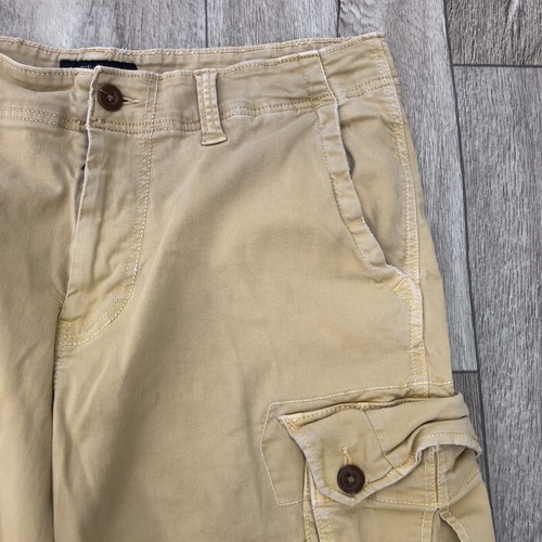 American Eagle längere Länge Cargoshorts Herren 36 x 11" khaki extrem flexibel - Bild 6 von 12