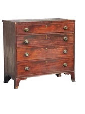 Antique Mahogany American Hepplewhite chest of drawers dresser project 1790