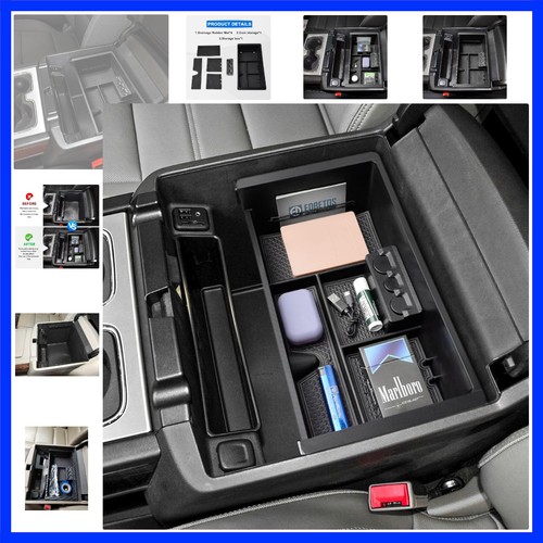Center Console Organizer Tray Compatible with GMC Sierra 1500 Accessories/Sil...