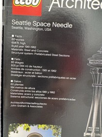 LEGO ARCHITECTURE: Seattle Space Needle 21003 Retired New: Sealed, SHIPS FAST!