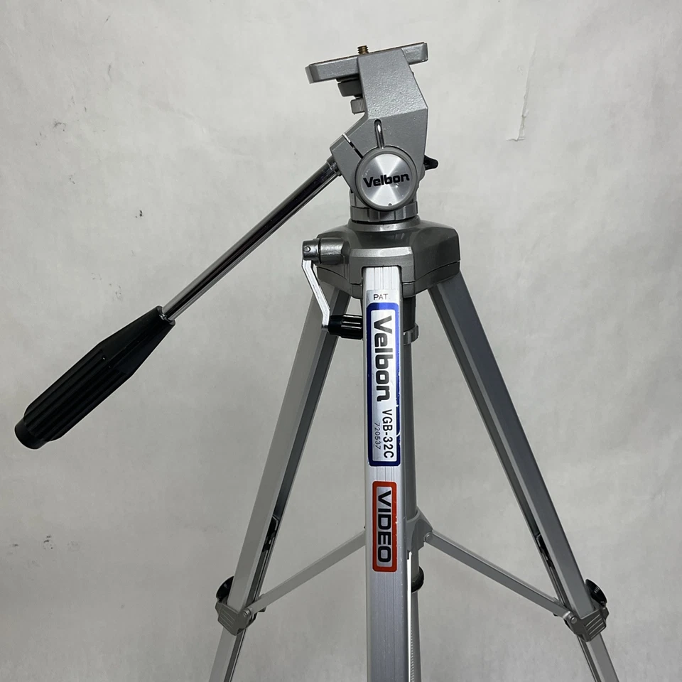 Trípode para cámara Velbon VGB-32C ajustable soporte de aluminio inclinable duradero manos libres Foto 4 de 4