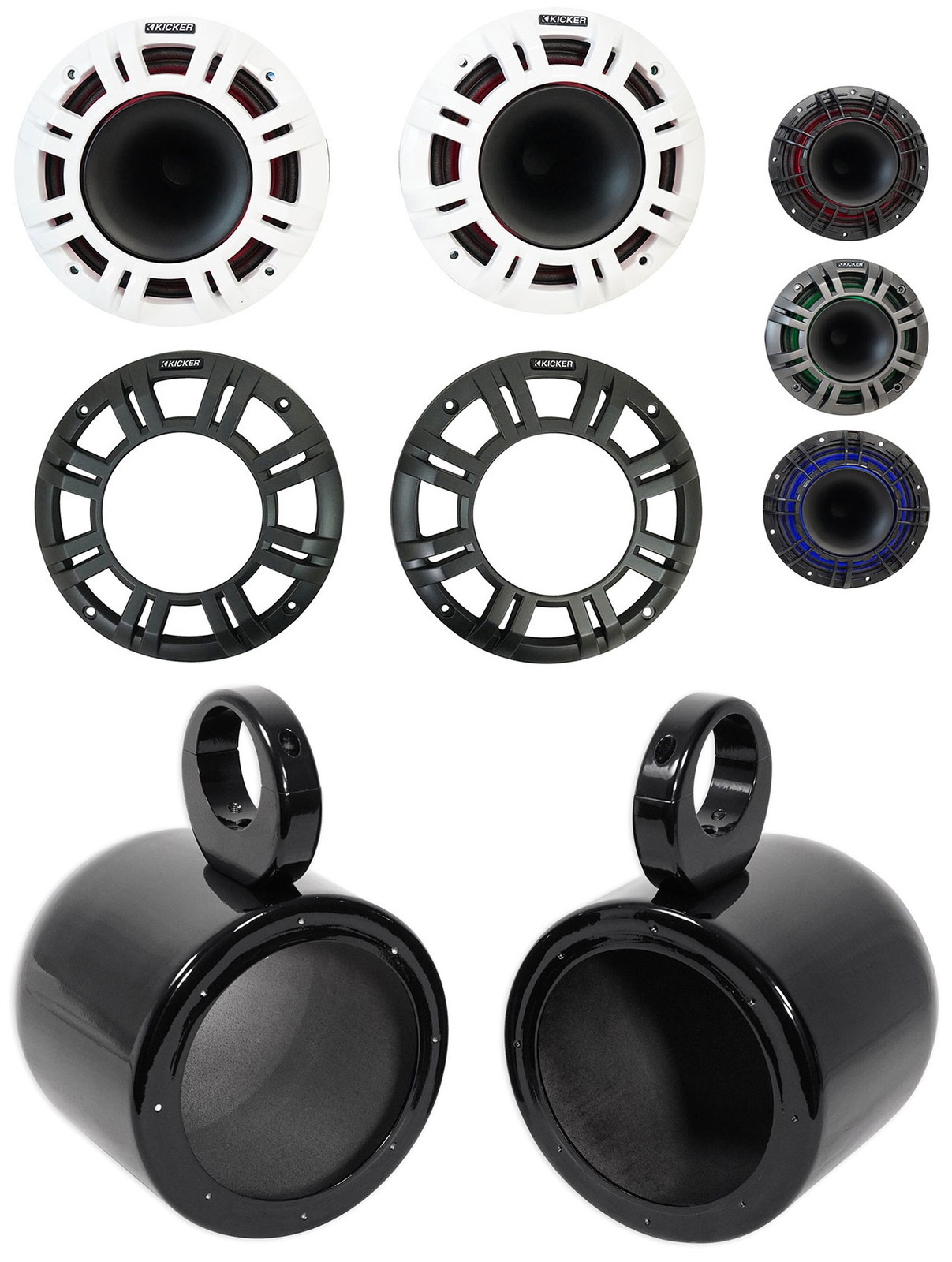 2 Колонки для вейкбординга KICKER 48KMXL654 300w 65 Marine Black Tower со светодиодной подсветкой KMXL65 10529000₽