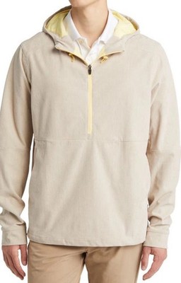 NWT Swannies Golf Connor Water Resident Corduroy Anorak In Tan XL MSRP $119