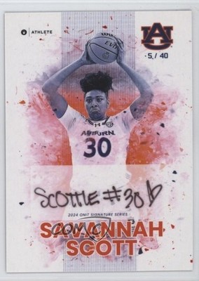 2024 Auburn Tigers Women Signature Series /40 Savannah Scott #77 Auto 1k4e