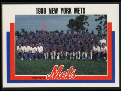 New York Mets Team Photo 1989 Mets Kahn's #NNO Dwight Gooden Darryl Strawberry 2