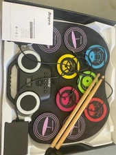 Ampro Portable Digital Drum Stereo With Two Built In Speakers Used Good Quality