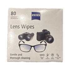 ZEISS Lens Wipes 80ct Individually Wrapped Pre-Moistened Streak-Free