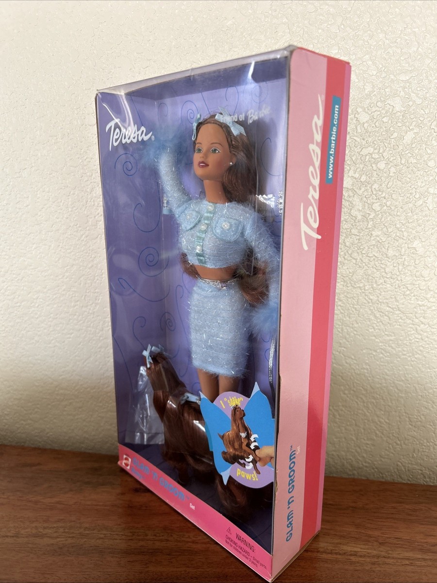 Barbie Glam 'n Groom Teresa Doll Ruby Dog Set 27272 Mattel Barbie Glam 'n Groom Teresa Doll Ruby Dog Set 27272 Mattel