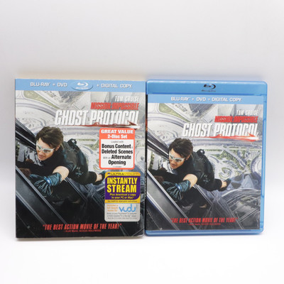 Mission: Impossible Ghost Protocol (Blu-ray/DVD, 2012 with Slipcover