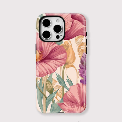Rosa Tulpe Blume Blüte Design Hülle iPhone 17 16 15 14 13 12 11 Pro Max Case