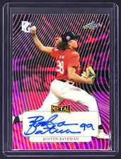 2023 Leaf Metal Perfect Game Marble Auto Boston Bateman Pink Pre-Production 1/1