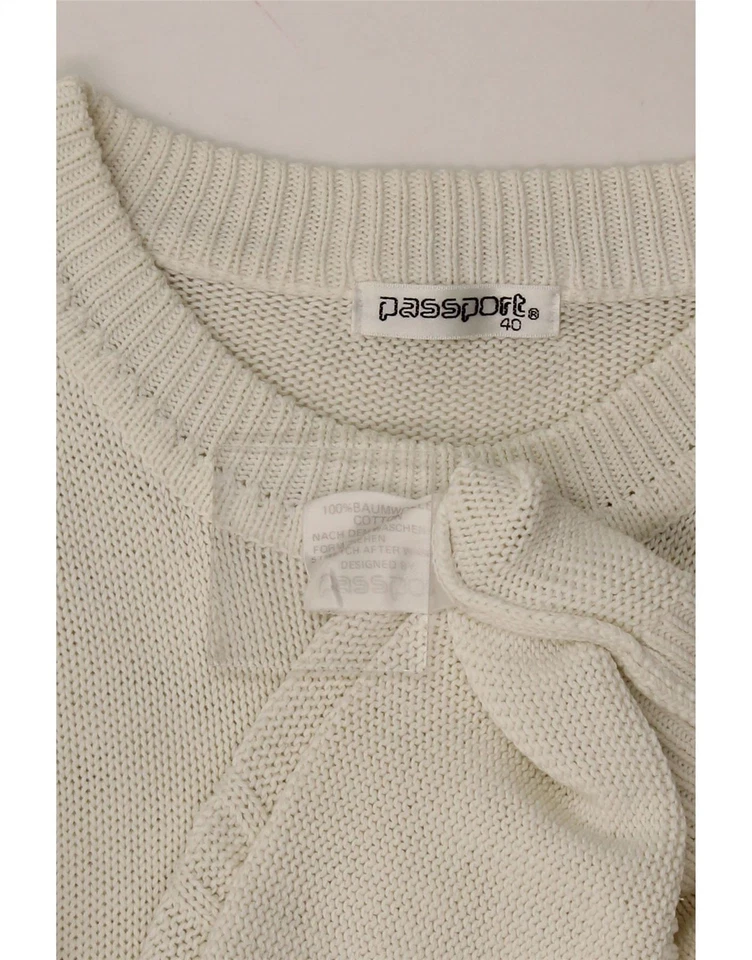 Passports Damen Rundhals Pullover Pulli EU 40 Medium Weiß Baumwolle DP04 - Bild 3 von 3