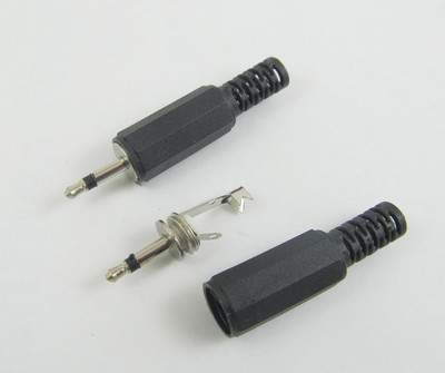 10pcs 2.5mm Male Plug Mono DIY Plastic Cover Handle Head Audio Connector Adapter