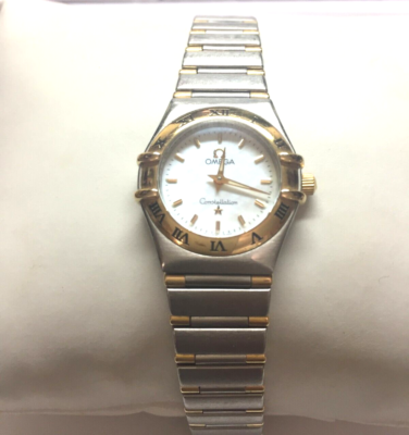 ORIGINAL OMEGA CONSTELLATION LADIES WATCH. TWO TONE 18KT YELLOW