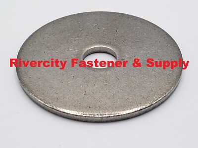 (1) 3/8x2 Extra thick Heavy Duty Stainless Fender Washers 3/8'' x 2'' Large OD