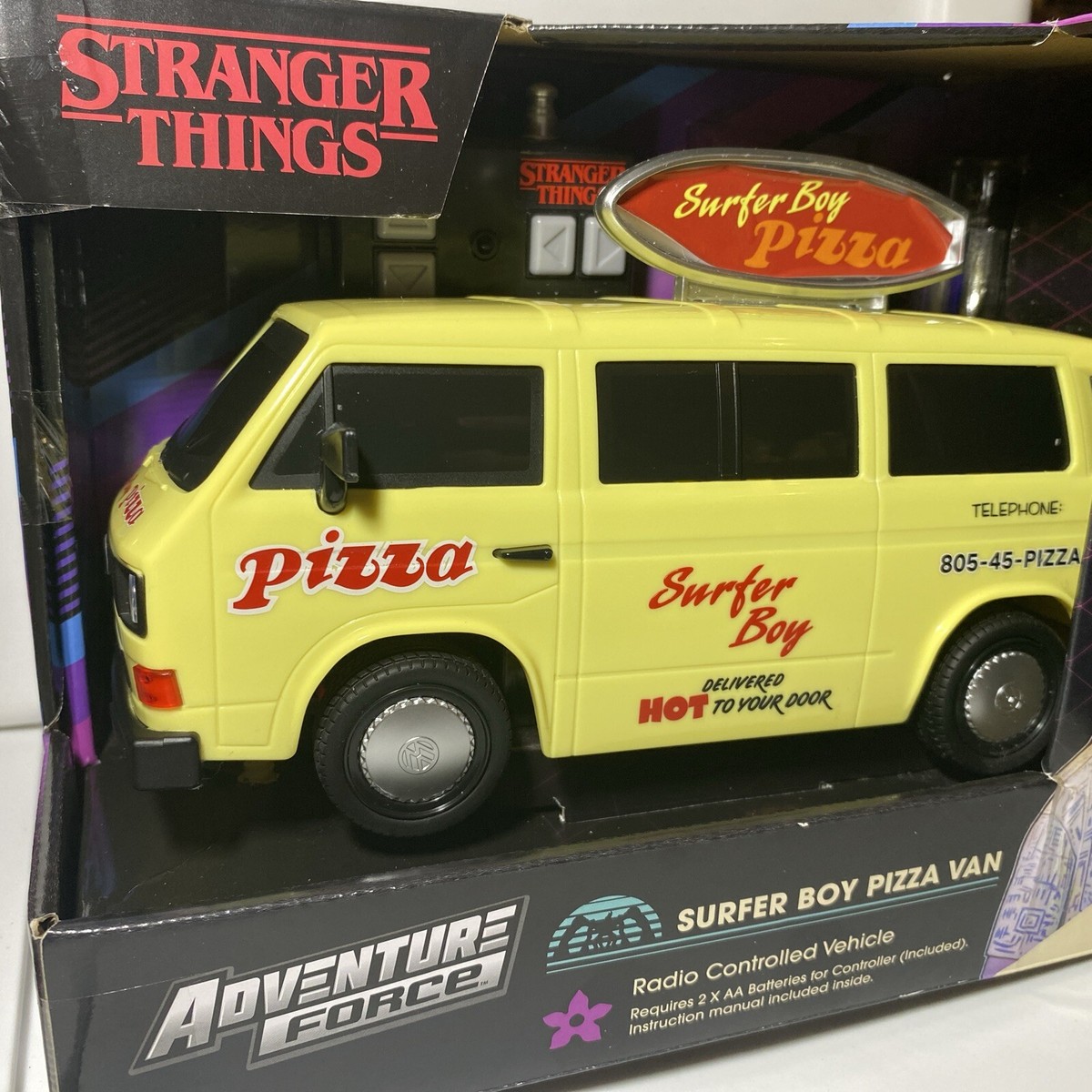 New Stranger Things Surfer Boy Pizza VW 1984 Vanagon RC Car
