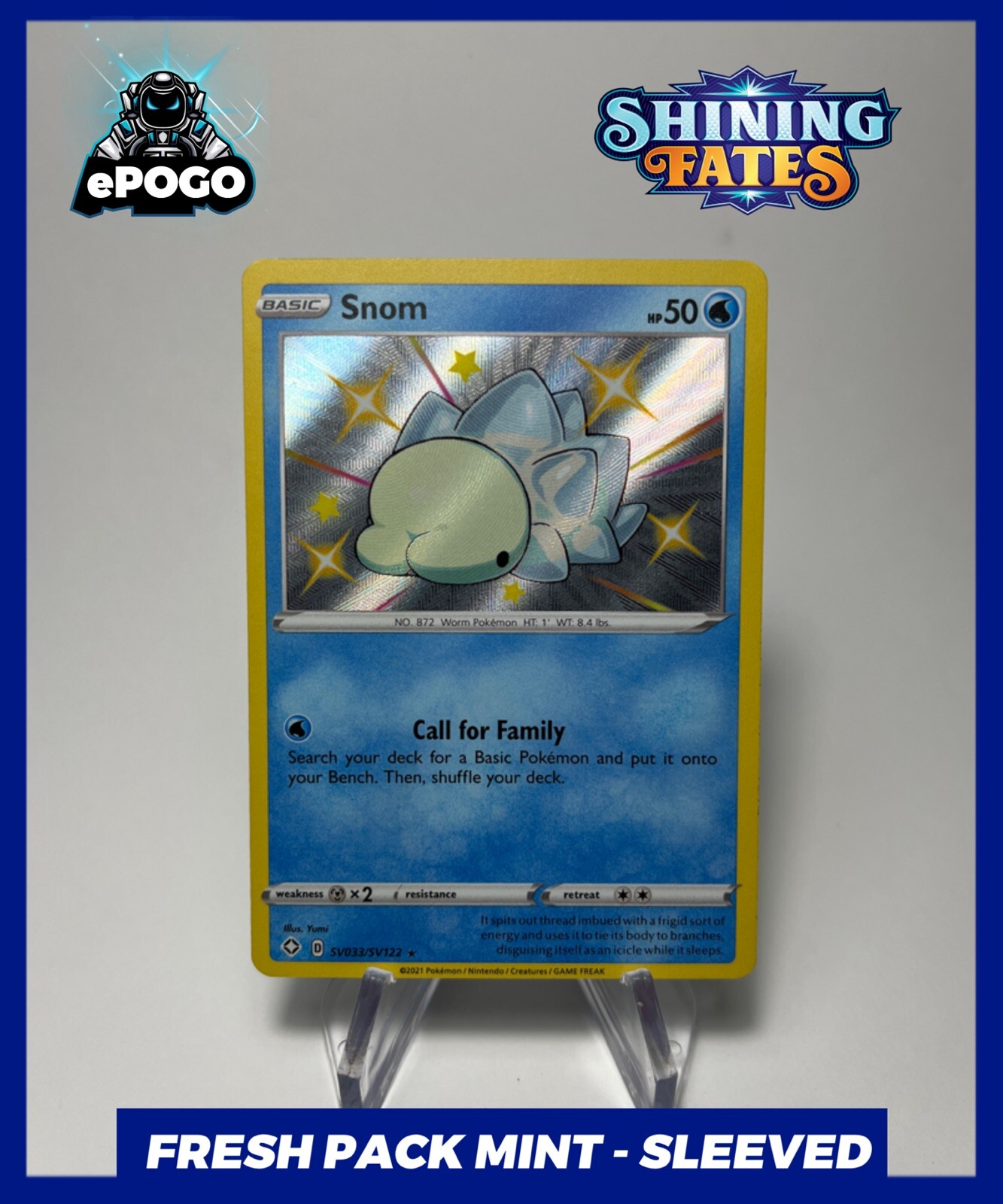 Snom SV033/SV122 - Shiny Vault RARE Pokemon TCG: Shining Fates Pokémon Mint