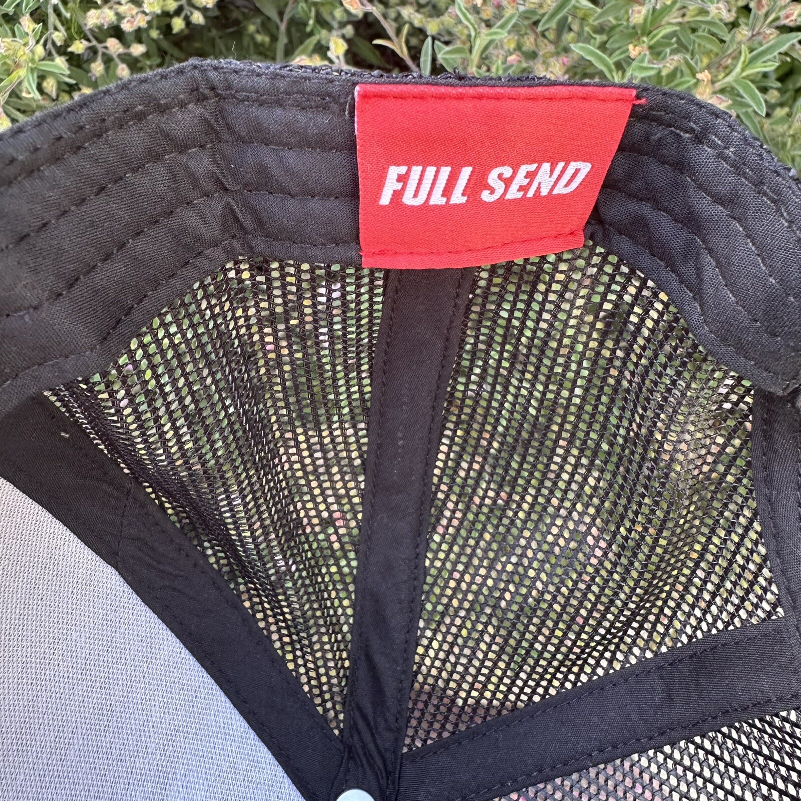 Full Send x Happy Dad Hard Seltzer Adjustable Snap Back Trucker Hat Black OSFM