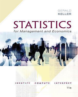 Statistics for Management and Economics by Gerald Keller (2017, Hardcover)