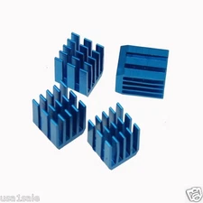 Lot 100 pcs 9x9x12mm adhesive Aluminum blue Heat Sink For Memory raspberry pi