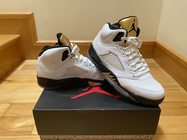 jordan 5 black gold