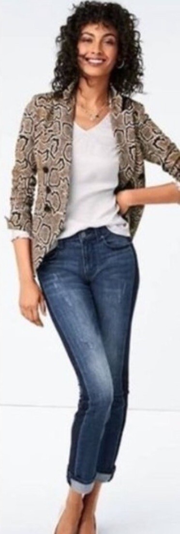 Cabi Samantha Python Snakeskin Double Breasted Bl… - image 10